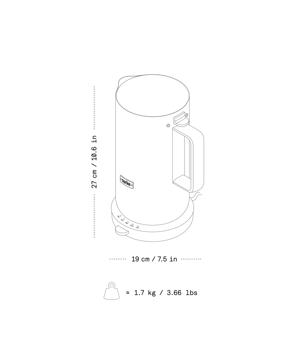 Aarke kettle size guide