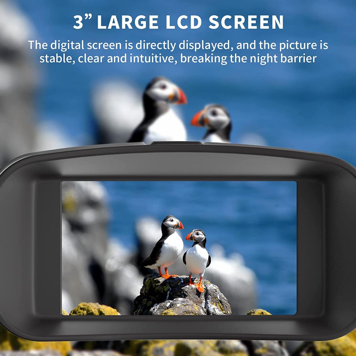 K&F Concept KF33.061 4K Night Vision Binoculars – 3-inch display