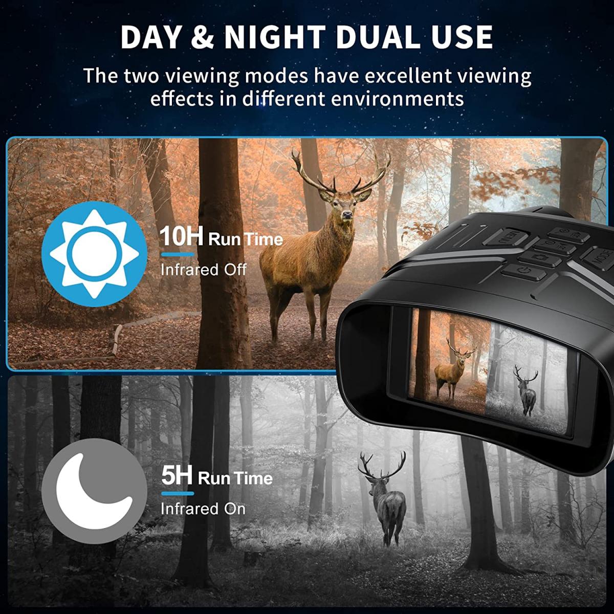 K&F Concept KF33.061 4K Night Vision Binoculars – day and night viewing