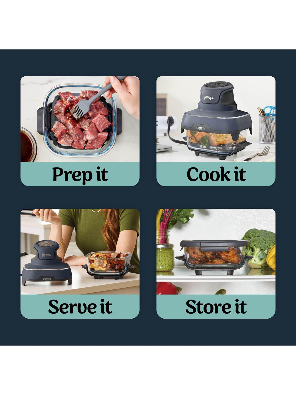Ninja CRISPi 4-in-1 Portable Air Fryer, Cyberspace Blue – product image 8