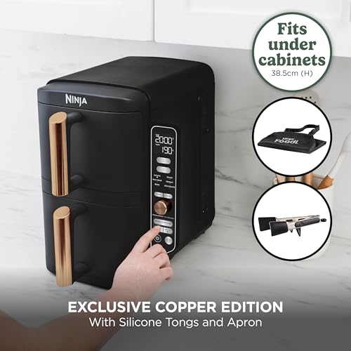 Ninja Double Stack XL 9.5L Air Fryer, 2 Drawers, Black/Copper