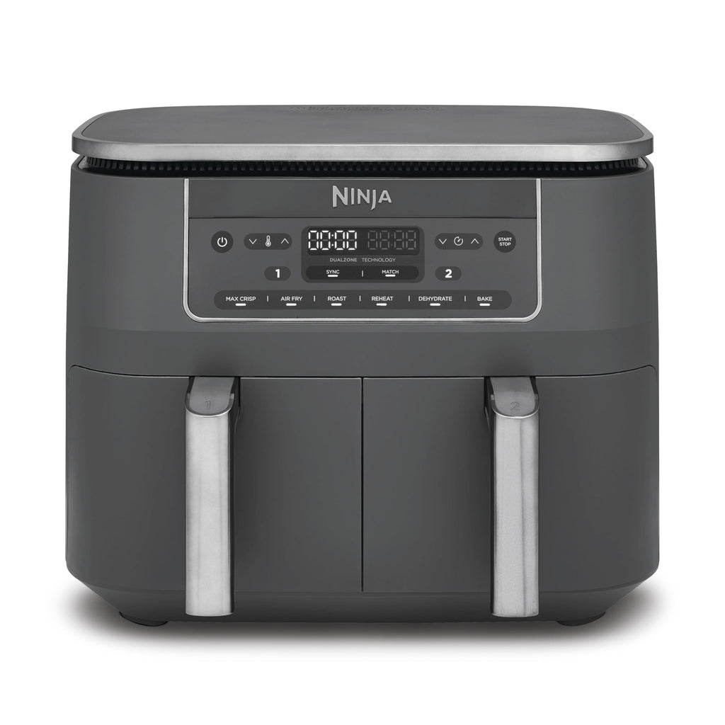 Ninja Dual Zone 6-in-1 7.6L Air Fryer, 2 Drawers, Gunmetal DZ300UK