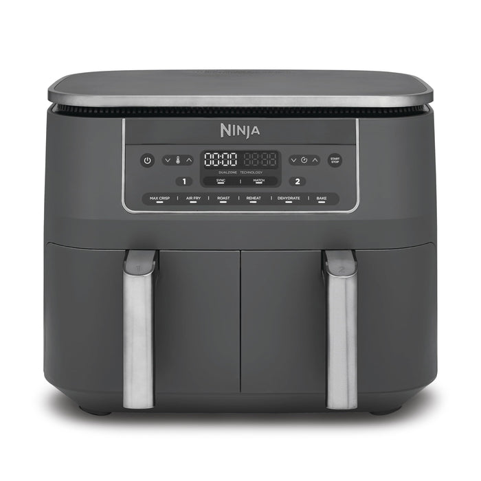 Ninja Dual Zone 6-in-1 7.6L Air Fryer, 2 Drawers, Gunmetal DZ300UK