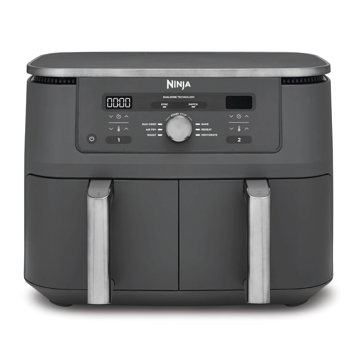 Ninja MAX Dual Zone 9.5L Air Fryer, 2 Drawers, Gunmetal DZ400UK