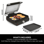 Ninja Sizzle Indoor Grill & Flat Plate GR101UK – view 2
