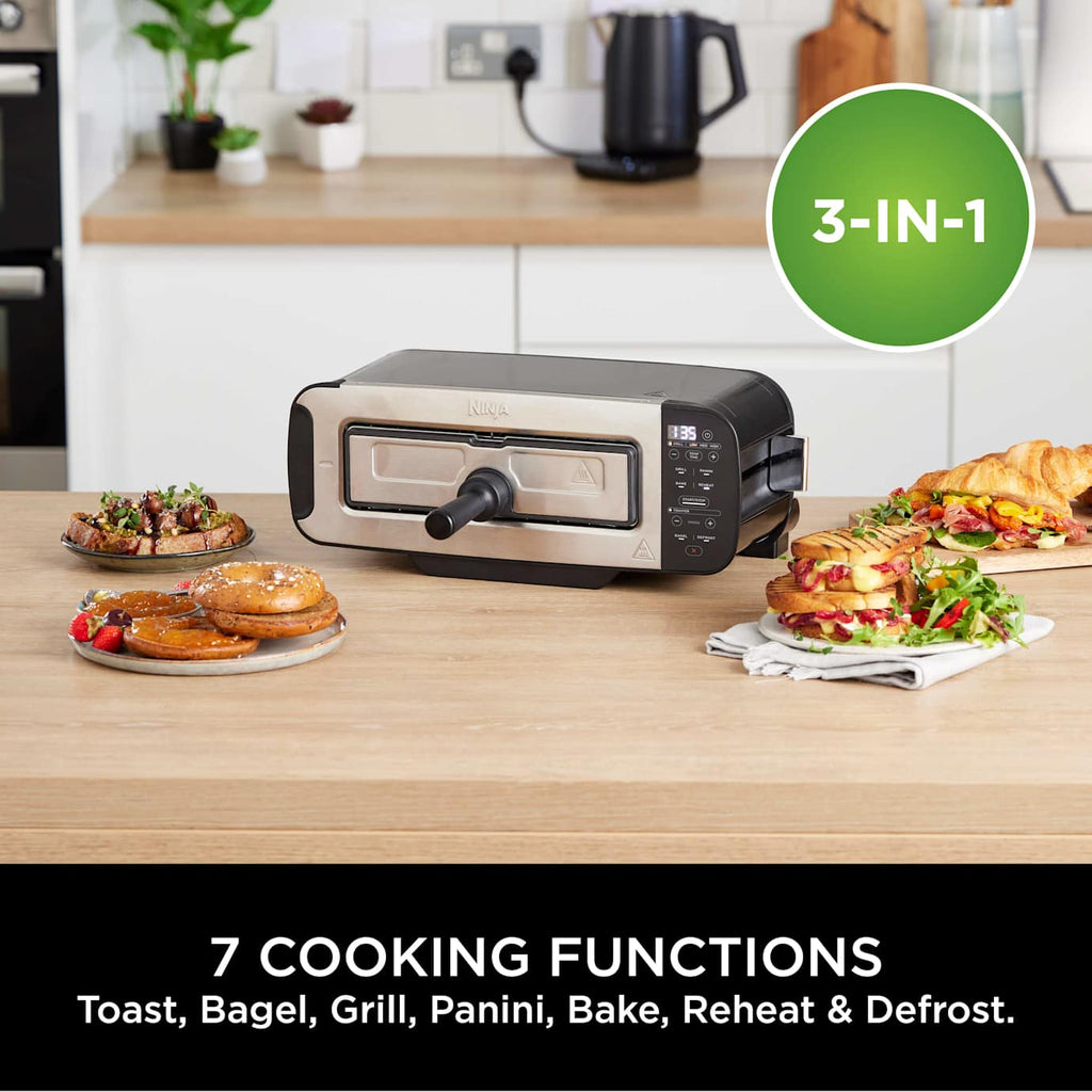 Ninja Foodi 3-in-1 Toaster, Grill and Panini Press – Black – view 2