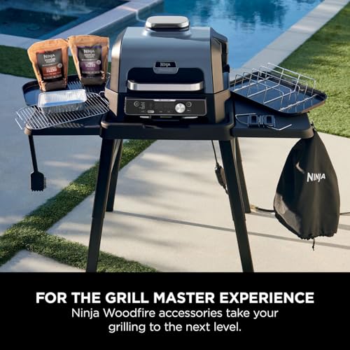 Ninja Woodfire Pro Connect XL Electric BBQ Grill, Blue & Black OG901UKAMZ