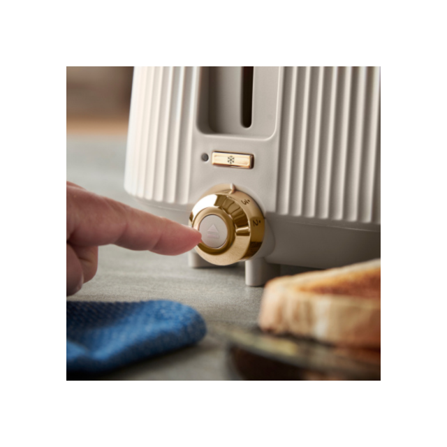 Russell Hobbs Brontë 4 Slice Toaster, Stone – control detail